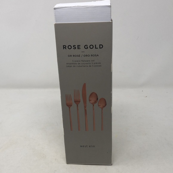 West Elm Dining Nib West Elm Rose Gold 5 Piece Flatware Silverware